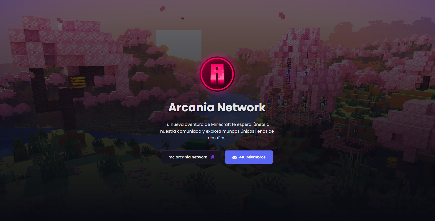 Página Web Arcania Network