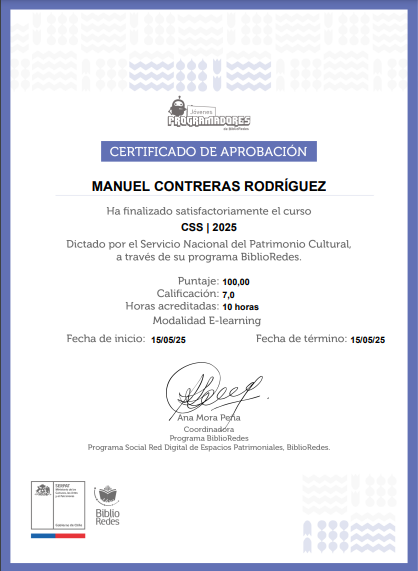 Certificado CSS